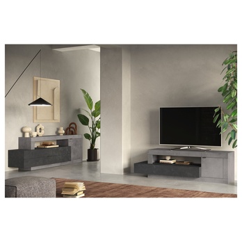TV komoda  FRIDA 2 betón/sivá 1