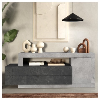 TV komoda  FRIDA 2 betón/sivá 2