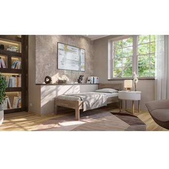 Posteľ FRIDA I buk/sivá, 80x200 cm 1