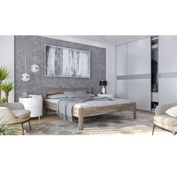 Posteľ FRIDA II buk/sivá, 160x200 cm 1