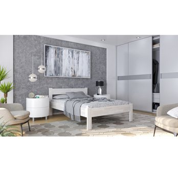 Posteľ FRIDA II buk/biela, 140x200 cm 1