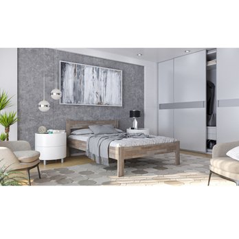 Posteľ FRIDA II buk/sivá, 140x200 cm 1
