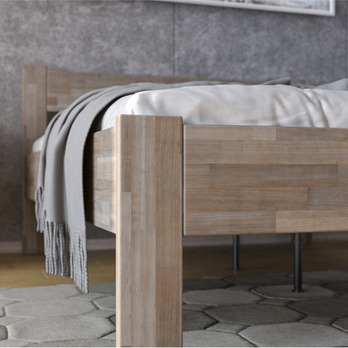 Posteľ FRIDA II buk/sivá, 140x200 cm 5