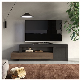 TV komoda  FRIDA čiernohnedá/orech 1