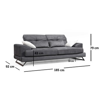 Pohovka FRIDO 2 antracitová 2