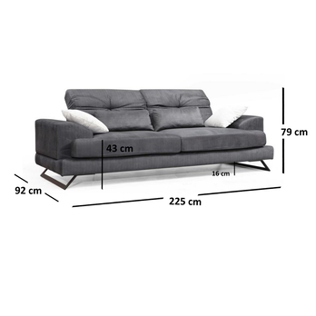 Pohovka FRIDO antracitová 2