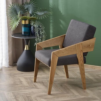 Jedálenská stolička FRIIDUM tmavosivá/prírodná 1