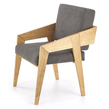 Jedálenská stolička FRIIDUM tmavosivá/prírodná 3