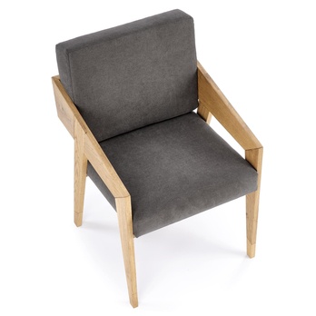 Jedálenská stolička FRIIDUM tmavosivá/prírodná 7