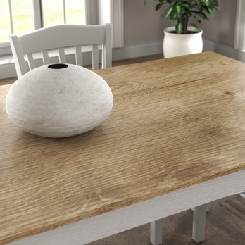 Jedálenský stôl FRN prírodná/biela 2