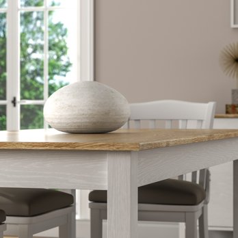 Jedálenský stôl FRN prírodná/biela 3