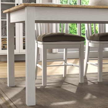 Jedálenský stôl FRN prírodná/biela 4