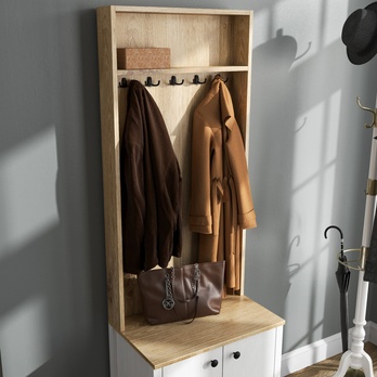 Predsieňová zostava FRNO 1 prírodná/biela 4