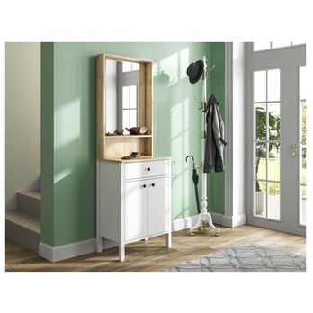 Predsieňová zostava FRNO 2 prírodná/biela 3