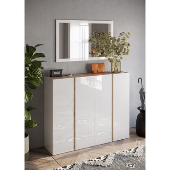 Zrkadlo FROMA biela lesklá 2