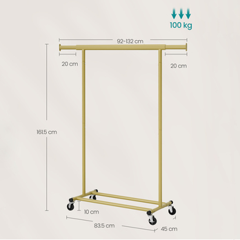 Stojan na šaty FROOS zlatá 5