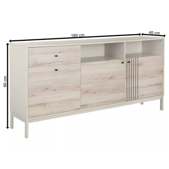 Komoda FRUST 11 biela/dub alpský 4