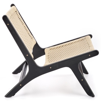 Kreslo FUDIN čierna/prírodná 5