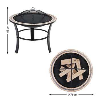 Ohnisko FUEGO čierna 6