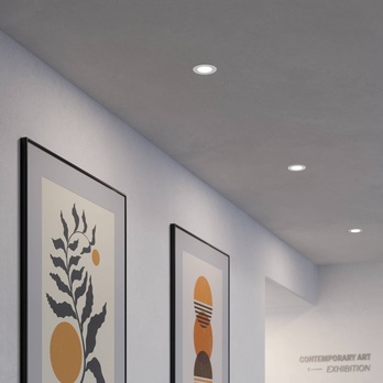 Zapustené LED svietidlo FUEVA 1 biely kov, 3000K 1