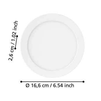 Zapustené LED svietidlo FUEVA 2 biely kov, 3000K 2