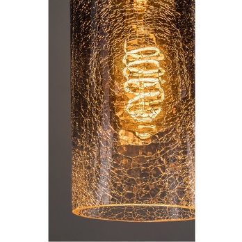 Závesné svietidlo FUMEA 3 čierna/dymové sklo 3