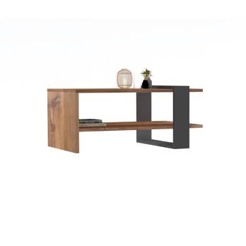 Konferenčný stolík FUNDA prírodná/antracitová 2