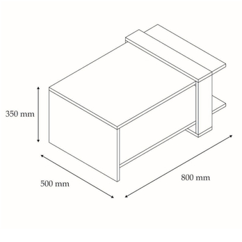 Konferenčný stolík FUNDA prírodná/antracitová 3