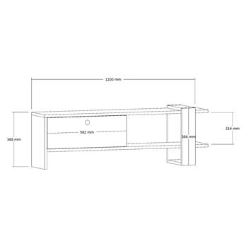 TV komoda FUNDA dub/antracitová 5