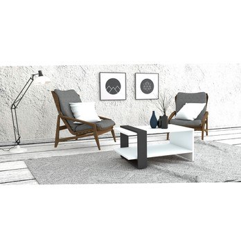 Konferenčný stolík FUNDA antracitová/biela 1