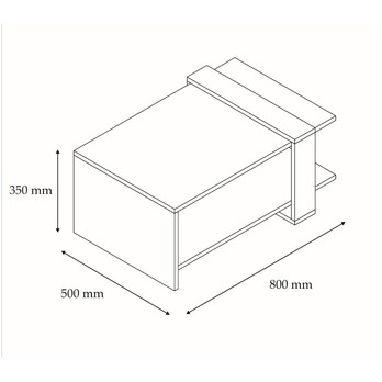 Konferenčný stolík FUNDA antracitová/biela 3