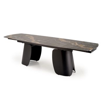 Jedálenský stôl FUREM čierny mramor/čierna 2