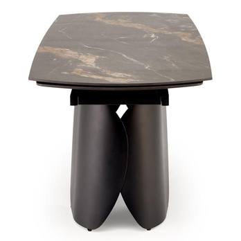 Jedálenský stôl FUREM čierny mramor/čierna 3