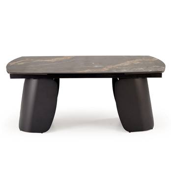 Jedálenský stôl FUREM čierny mramor/čierna 5