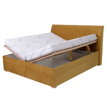 Posteľ GALA XL horčicová, 180x200 cm, bez matraca 1