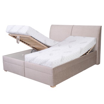 Posteľ GALA béžová, 160x200 cm, bez matraca 1