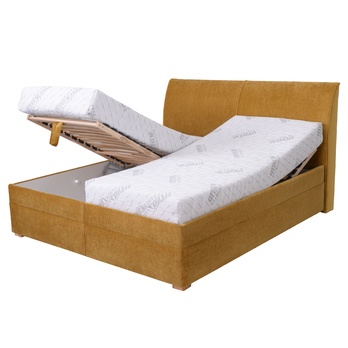 Posteľ GALA horčicová, 160x200 cm, bez matraca 1