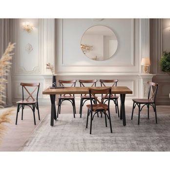 Jedálenský stôl GALA orech/čierna 1