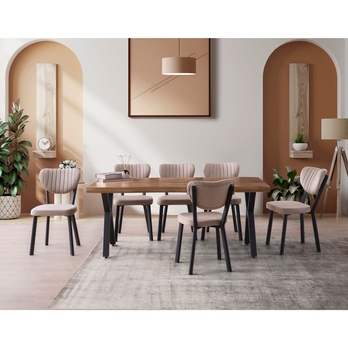 Jedálenský stôl GALA orech/čierna 5