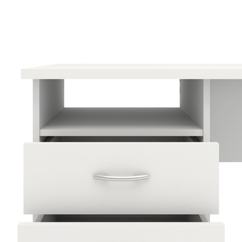 Písací stôl GALAHAM biela 9