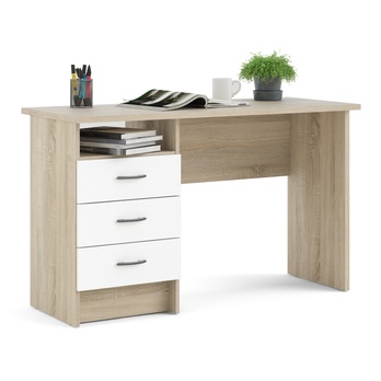 Písací stôl GALAHAM dub/biela 2
