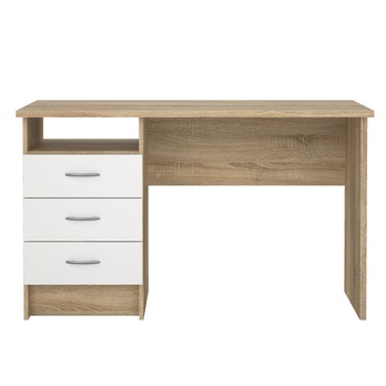 Písací stôl GALAHAM dub/biela 3