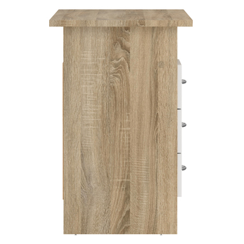 Písací stôl GALAHAM dub/biela 4