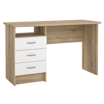 Písací stôl GALAHAM dub/biela 6