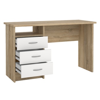 Písací stôl GALAHAM dub/biela 7
