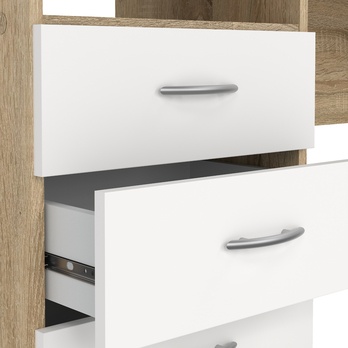 Písací stôl GALAHAM dub/biela 9