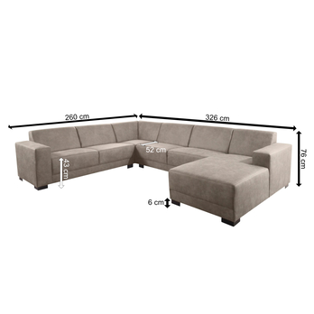 Sedacia súprava GALAXY XL ľavá, krémová 4