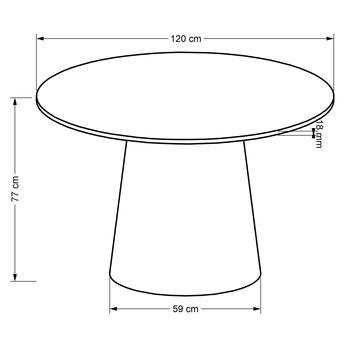 Jedálenský stôl GANTIR čierna 3