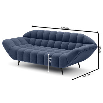 Pohovka GAPPA 2 modrá 3