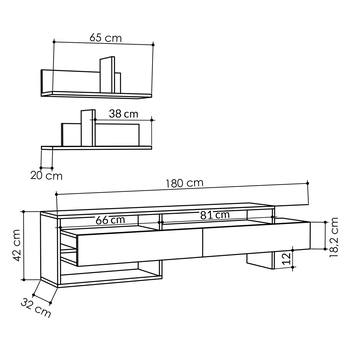 TV zostava GARA antracitová 3